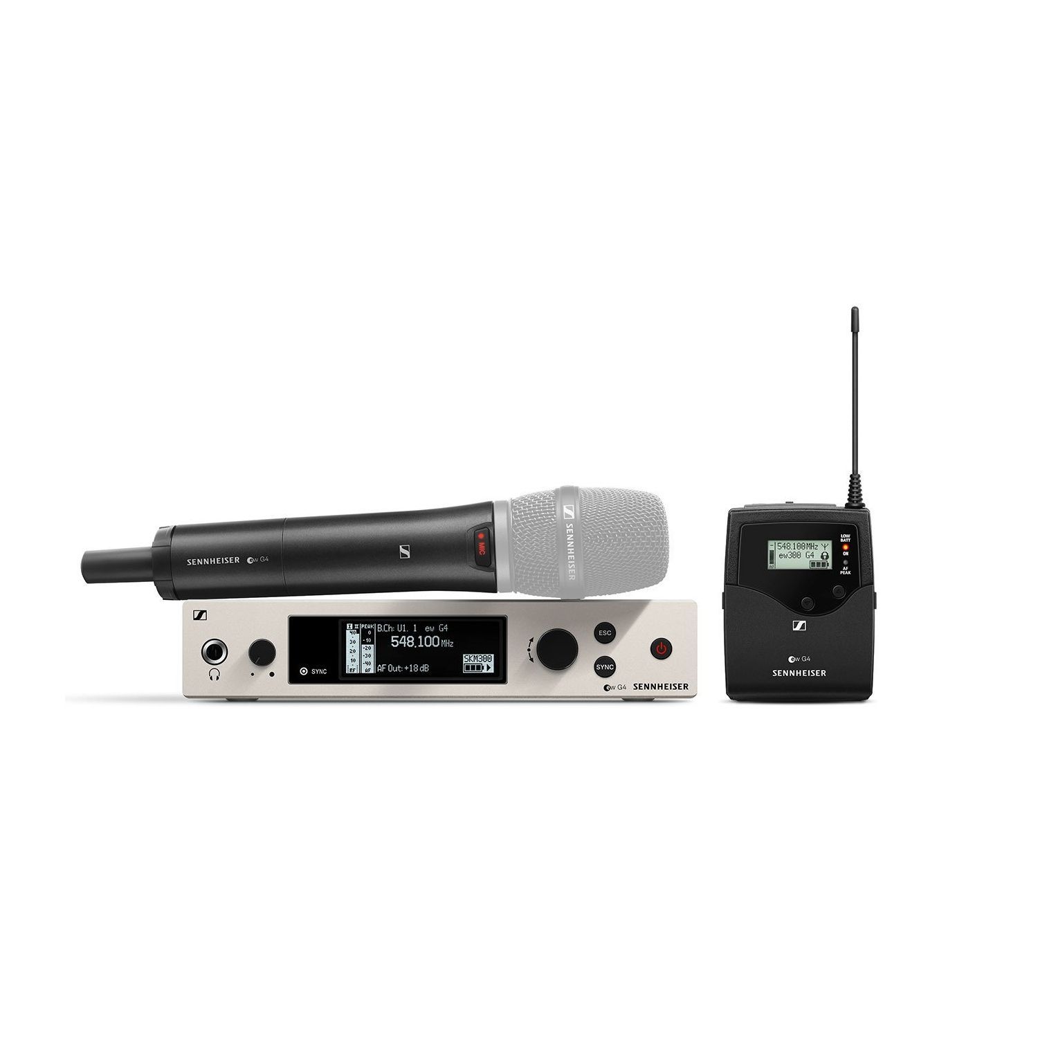 SENNHEISER EW 300 G4-BASE COMBO-AW+ - радиосистема без капсюля и петличного микрофона (470-558 МГц)