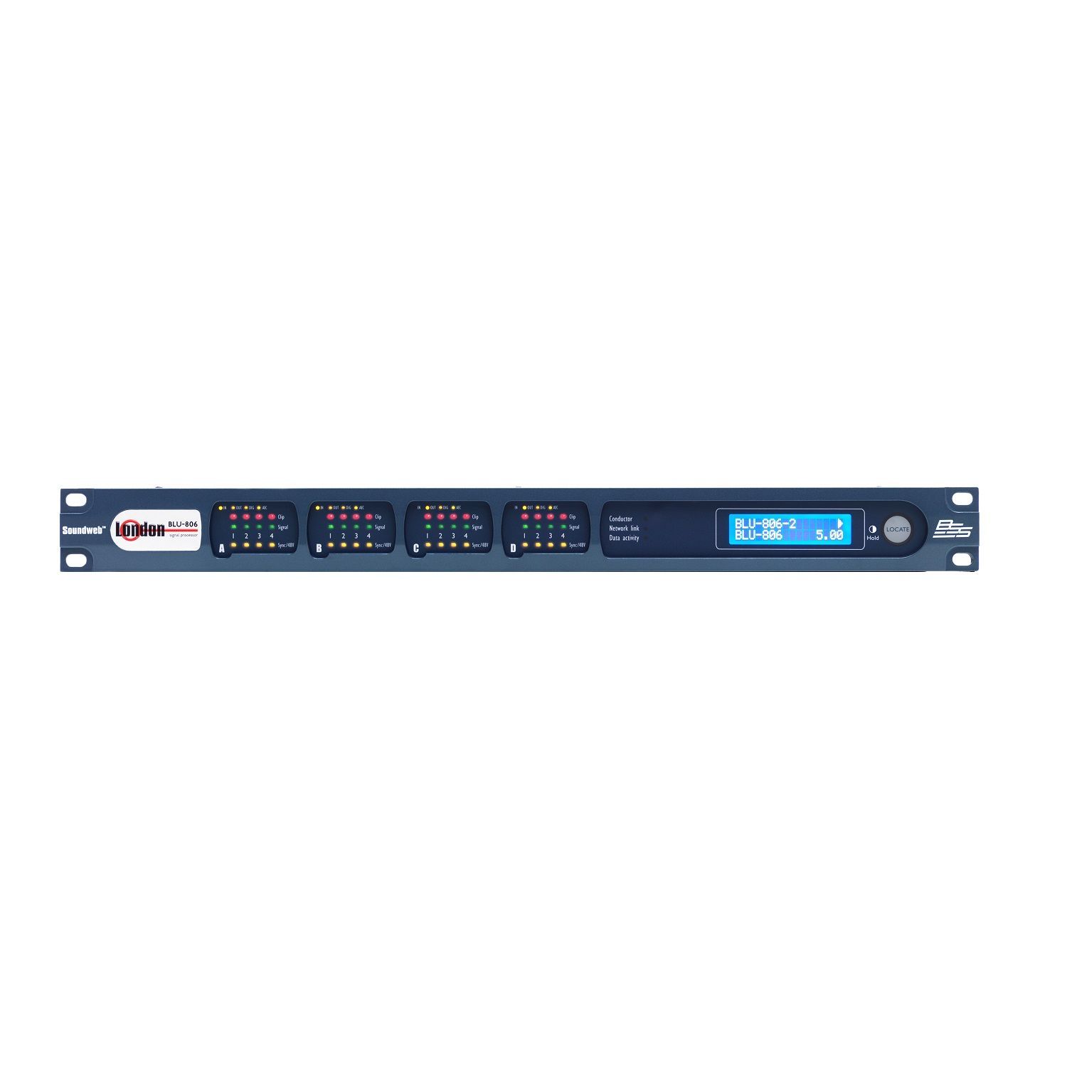 BSS BLU-806 - аудио-матрица с процессором, шасси BLU-link, Dante