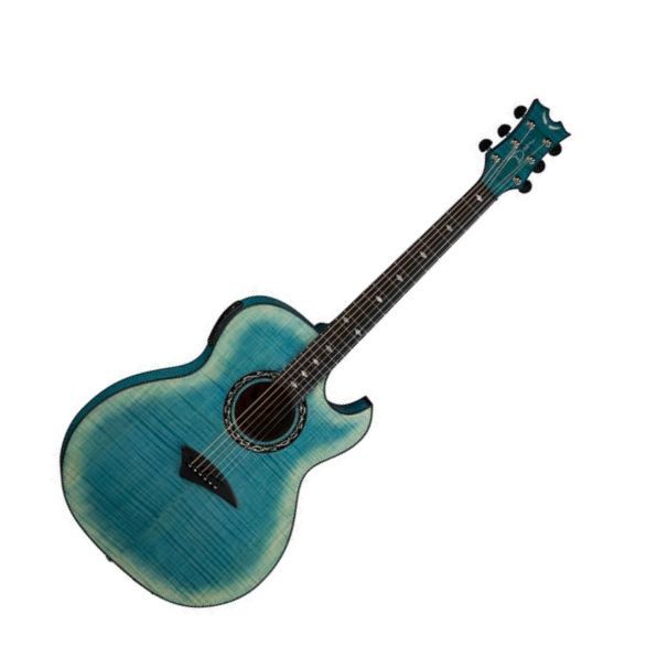 DEAN EXFM FD - электроакустическая гитара, EQ, тюнер, огненный клен, цвет бирюзовый