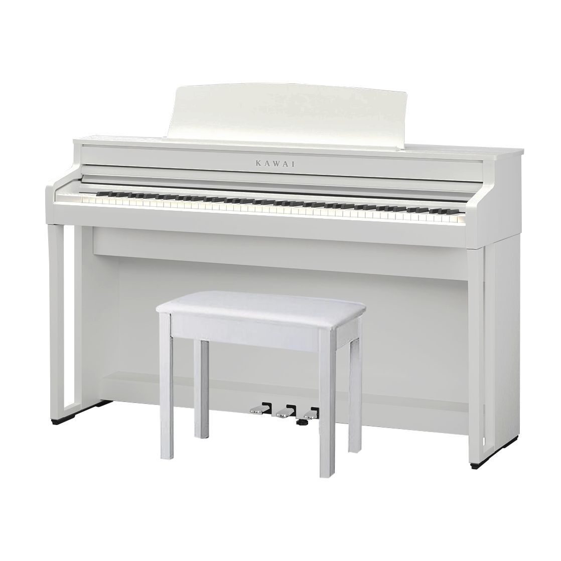 KAWAI CA59 W - цифровое пианино, банкетка, механика GFC, дисплей, 44 тембра, цвет цвет белый матовый