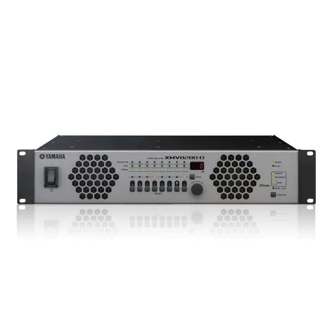YAMAHA XMV8280-D - трансляционный усилитель мощности, 8 x 280 Вт на 8Ом/4Ом 8x 250 Вт 8Ом/4Ом на 100