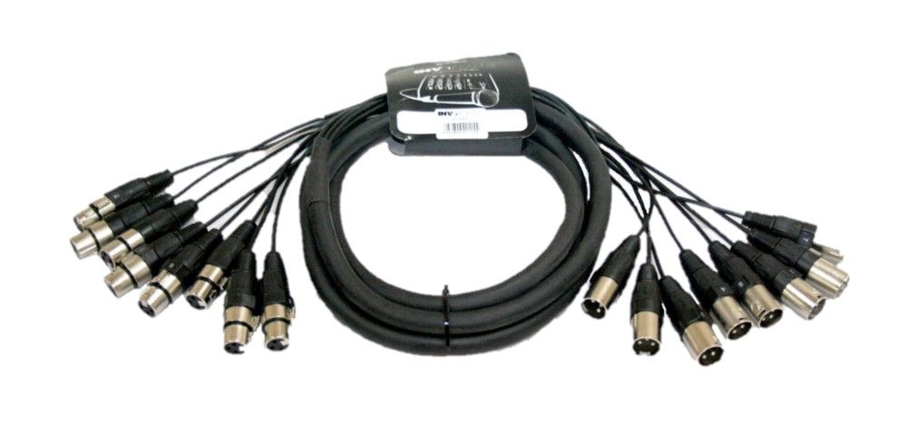 INVOTONE SNX83 - аудио мультикорная система веерный хвост, 8 XLR MALE*8 XLR FEMALE, длина 3 метра