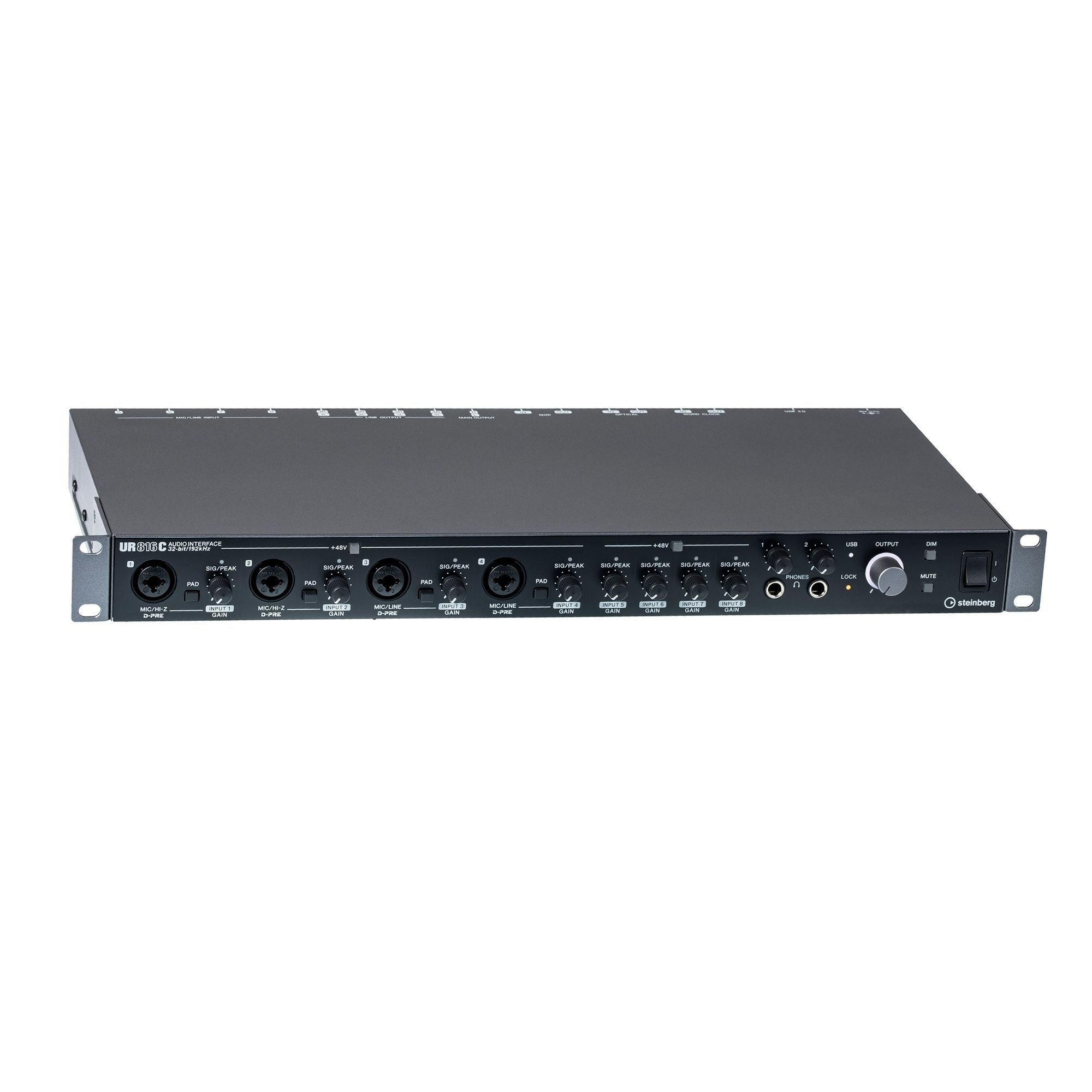 STEINBERG UR816C - профессиональный аудиоинтерфейс USB3.0 Type C c разрешением 32 бит/192 кГц