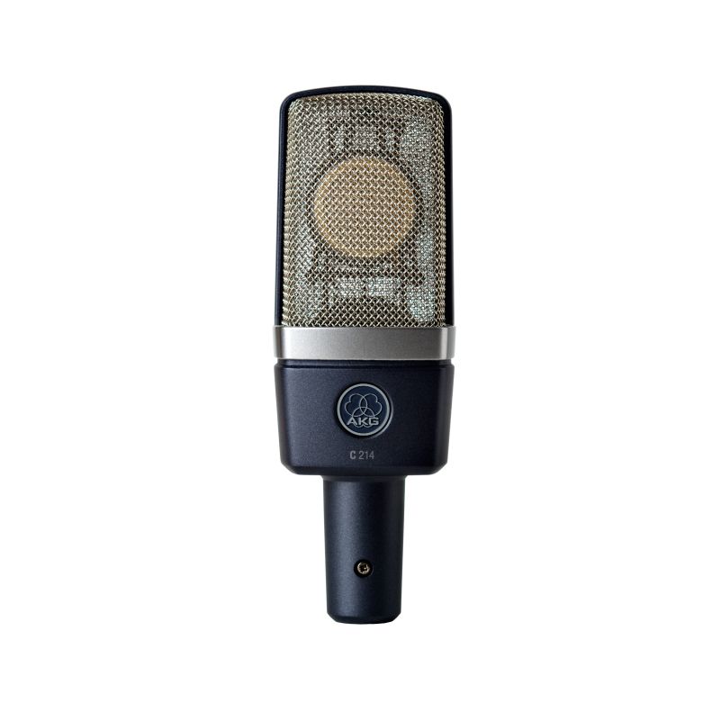 AKG C214 - конденсаторный микрофон с 1' мембраной. В комплекте: держатель антивибрационный, КЕЙС