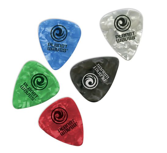 PLANET WAVES 1CBKP6-25 - медиатор (1,00mm), (25шт), чёрный перламутр, Heavy, Standard