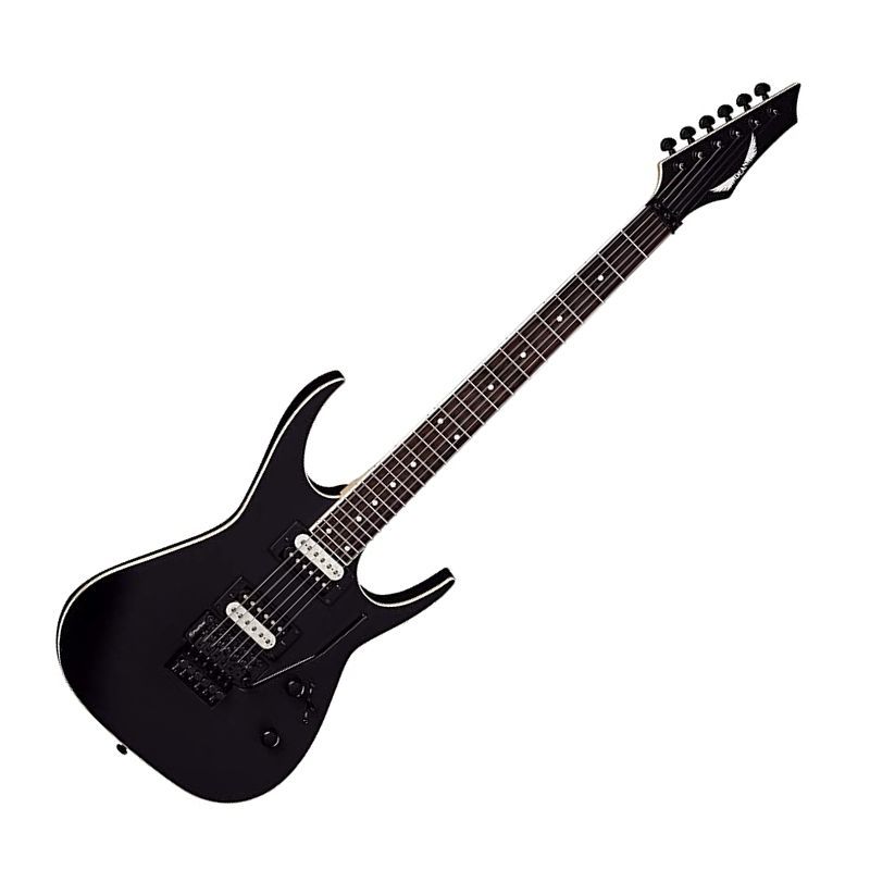 DEAN EXILEX F BKS - электрогитара, тип Superstrat, 24 лада, 25 1/2,HH, 1V+1T, цвет черный (ИНДИЯ)