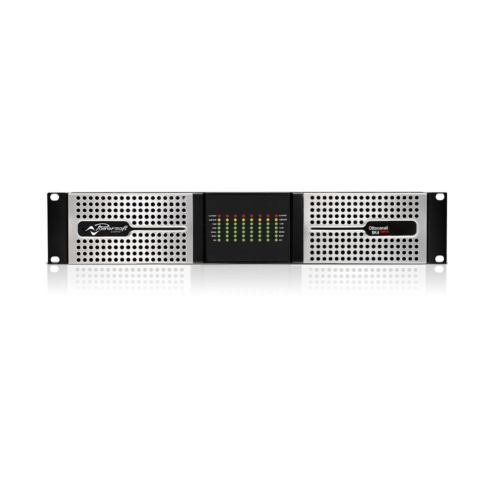 POWERSOFT Ottocanali 8K4 DSP+DANTE - восьмиканальный усилитель мощности 8 x 900 Вт на 2 Ома, 8 x 100