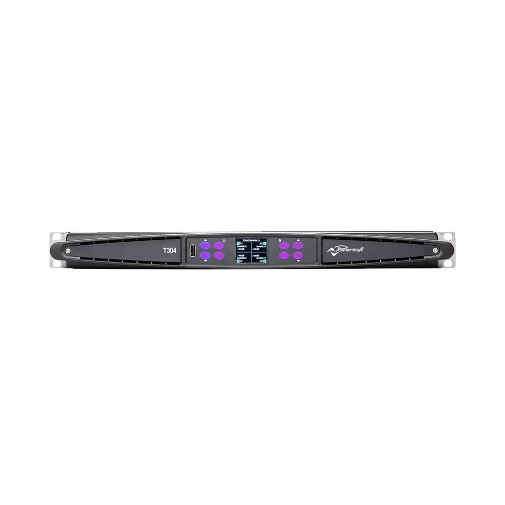 POWERSOFT T304 - четырехканальный усилитель мощности, 4 х 750Вт на 8Ом/4Ом/2Ом, 1500 Вт/4 Ом