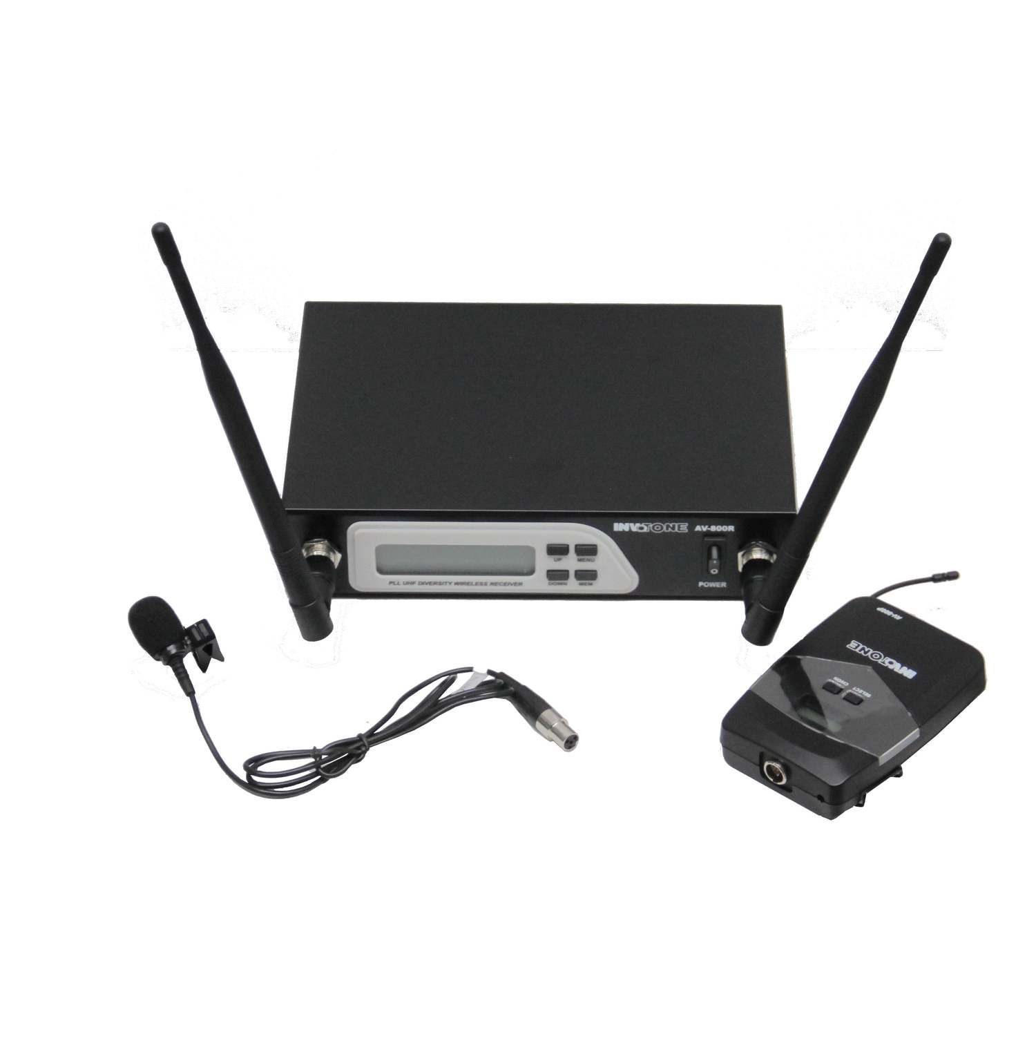 INVOTONE AV-800LV - двухантенная радиосистема с петличкой UHF 710-726 МГц, с/ш >90дБ