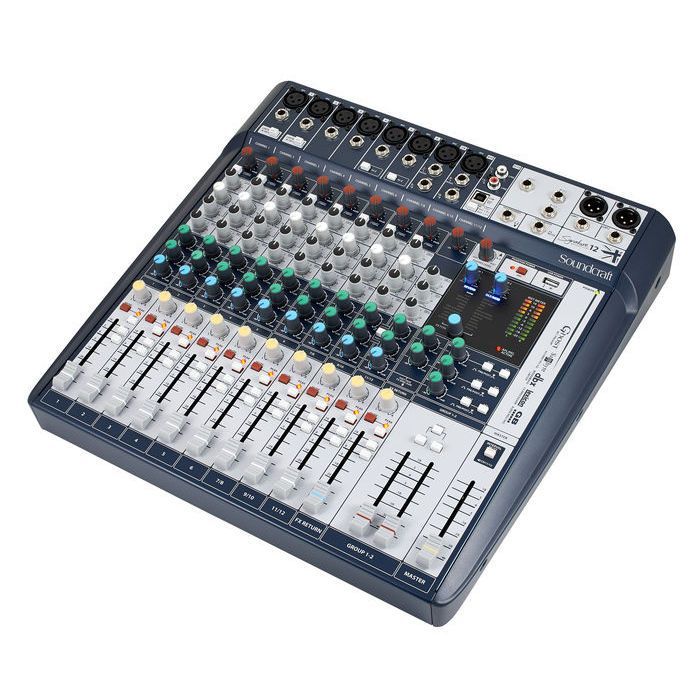 SOUNDCRAFT Signature 12 - аналоговый микшерный пульт, 12 вх., 8 x preamps, 2 x dbx Lim., 2 x USB in